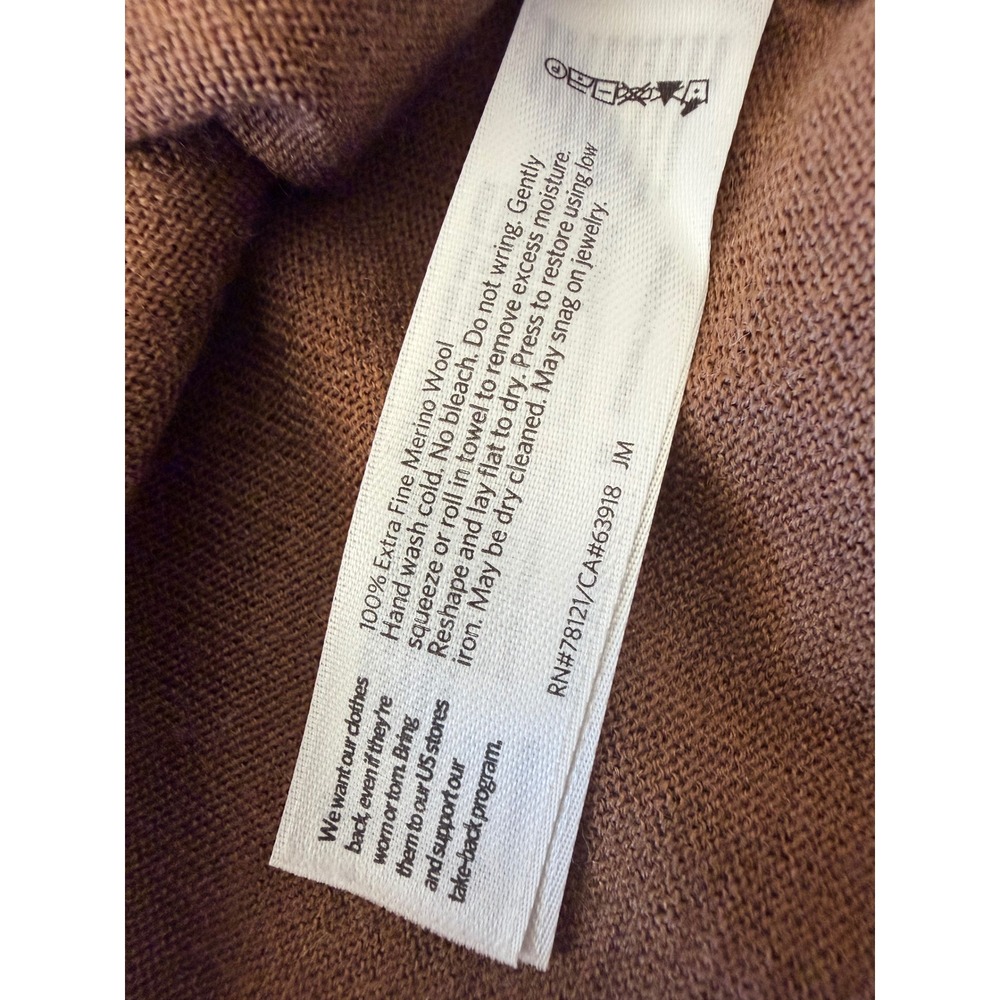 Eileen Fisher Sweater S Brown Good Merino Wool Boat Neck Minimalist Academia - Picture 7 of 13